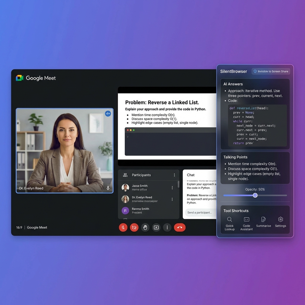 SilentBrowser in Meeting - AI assistance during video calls
